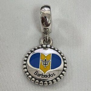 Pandora Barbados Exclusive Charm Pendant, S925 Silver Jewelry